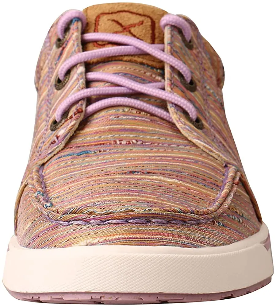 Twisted X Women's Kicks with ecoTweed Lining - Full-Grain Leather Fabric with Fashionable Textile Design - Slip-On Hooey Lopers Designed with ecoTweed Lining