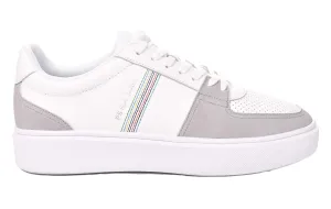 Tyne Leather Trainers White Grey