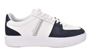 Tyne Leather Trainers White Navy