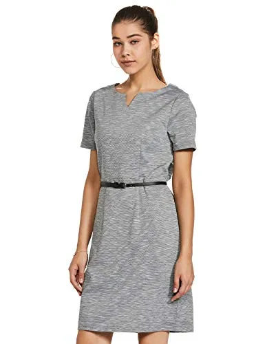 Vero Moda Women's Synthetic Shift midi Dress (2053271003_Light Grey Melange_Medium)