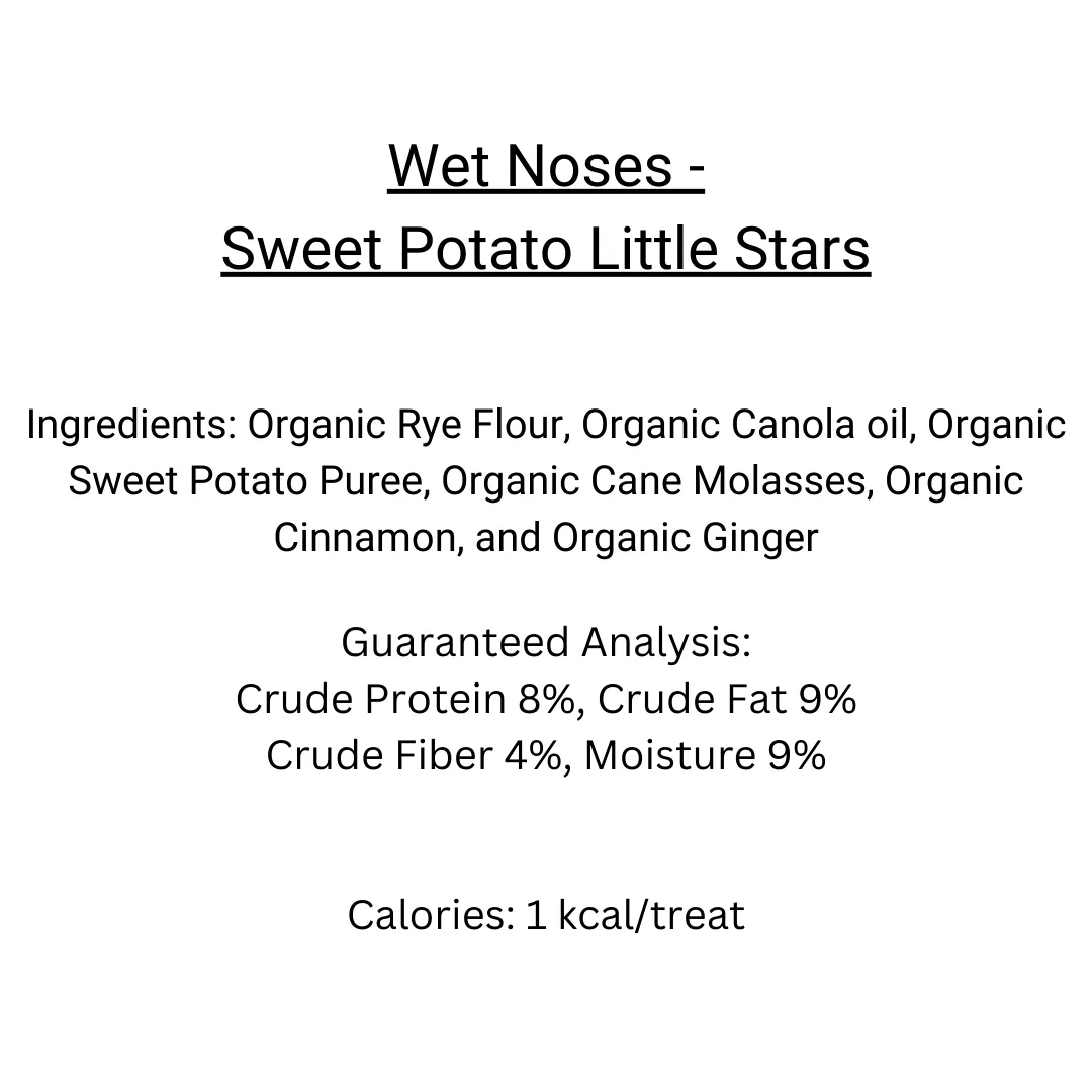 Wet Noses - Organic Sweet Potato Little Stars Training Treats 9oz