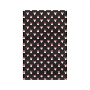 White Polka Dot Red Bow Microfiber Athletic Towel