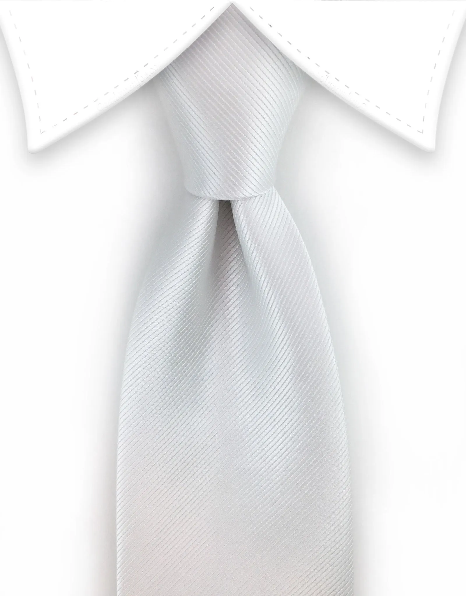 White Solid Tie