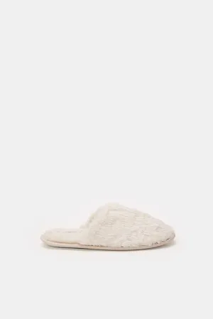 Women Beige Closed Toe Slipper