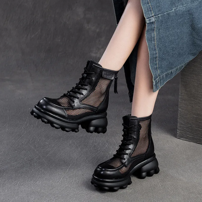 Women Casual Mesh Platform Summer Boots