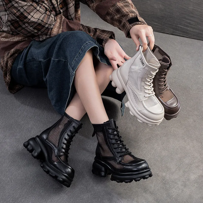 Women Casual Mesh Platform Summer Boots