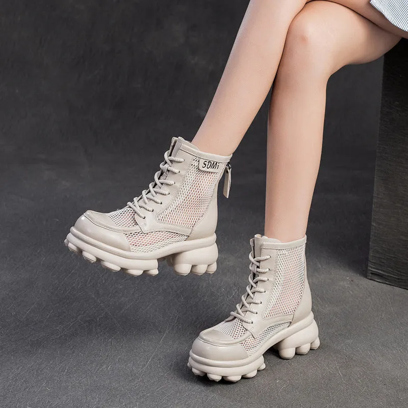 Women Casual Mesh Platform Summer Boots