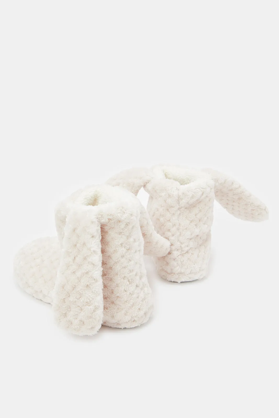 Women Ivory Booty Slipper With Ears