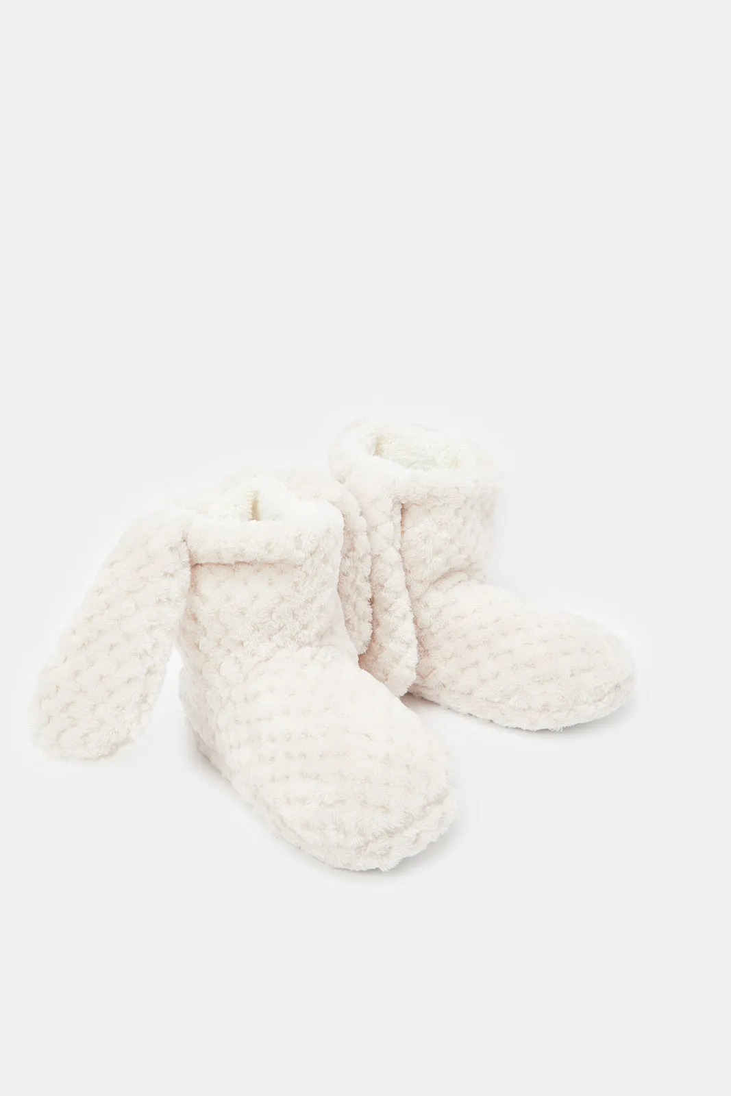 Women Ivory Booty Slipper With Ears