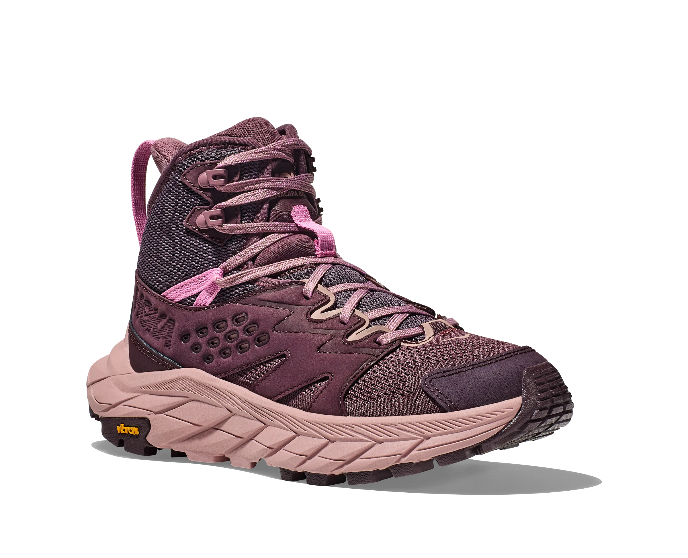 Women's Hoka Anacapa Breeze Mid Color: Raisin/Pale Mauve