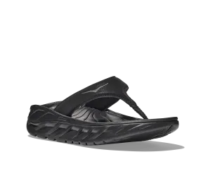 Women's Hoka Ora Recovery Flip Color: Black / Dark Gull Gray