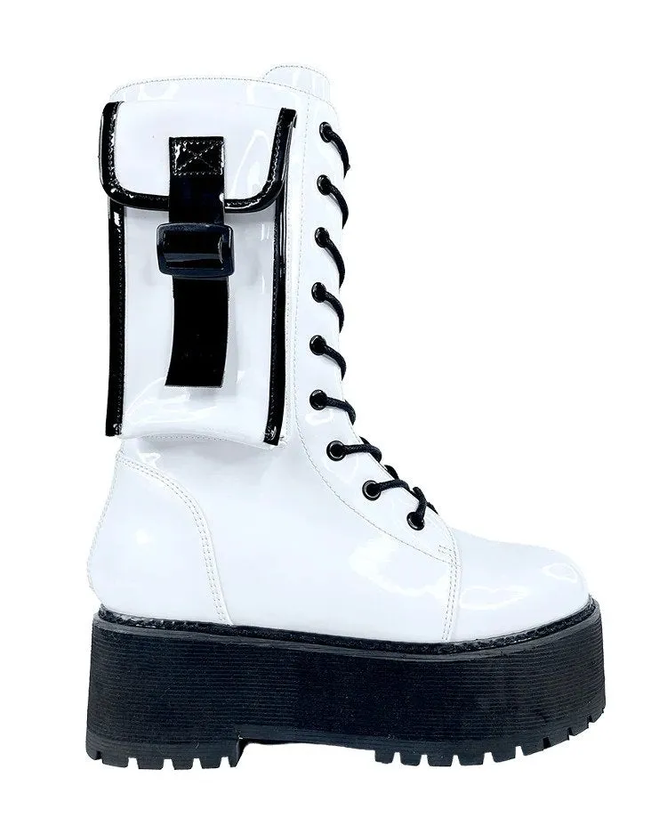 YRU Slayr Hi Desert White/Black Boots