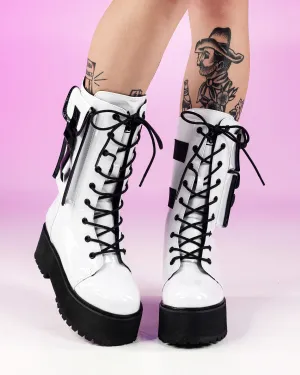 YRU Slayr Hi Desert White/Black Boots