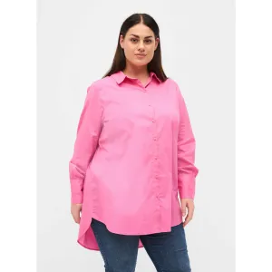 Zizzi Longline Shirt in Pink